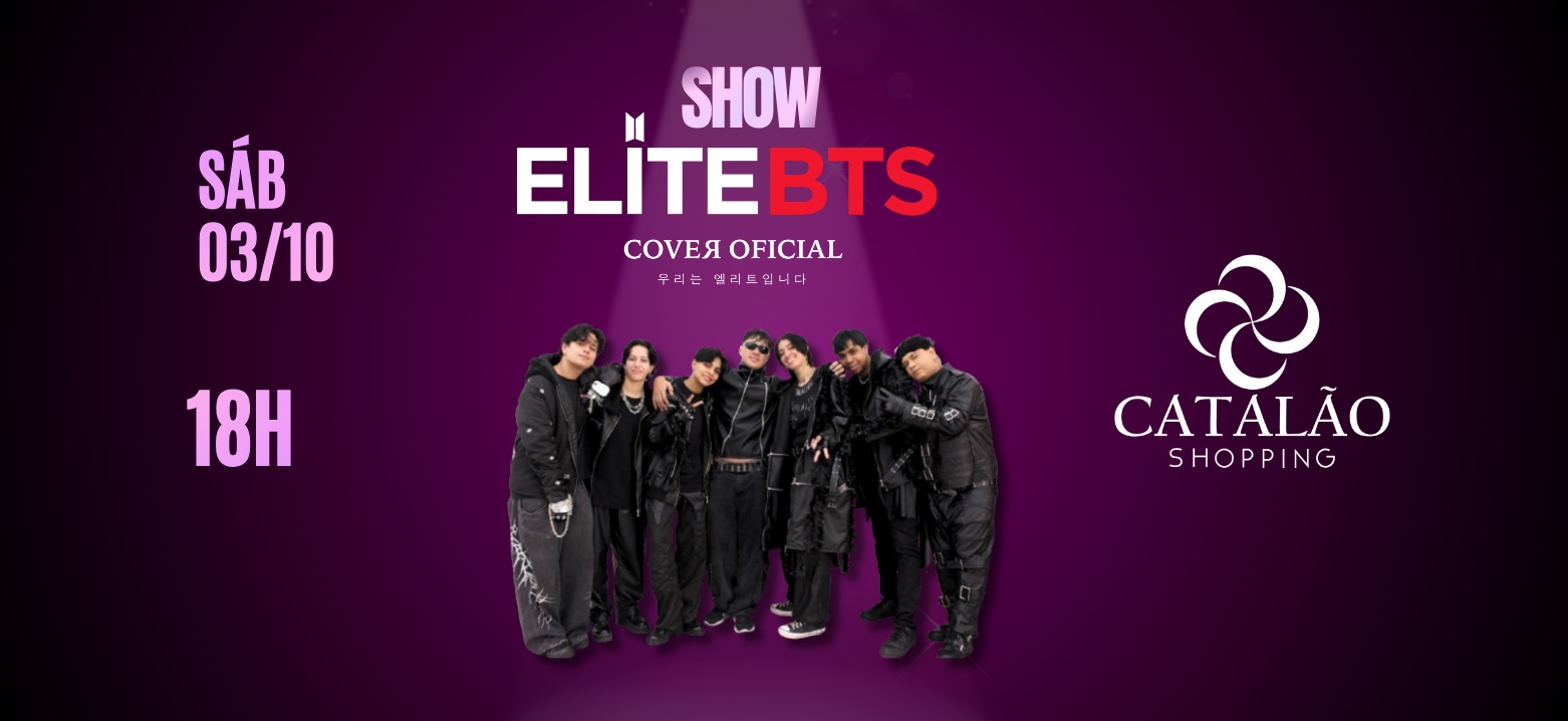 Cover BTS neste sábado no Catalão Shopping no Shopping Catalão